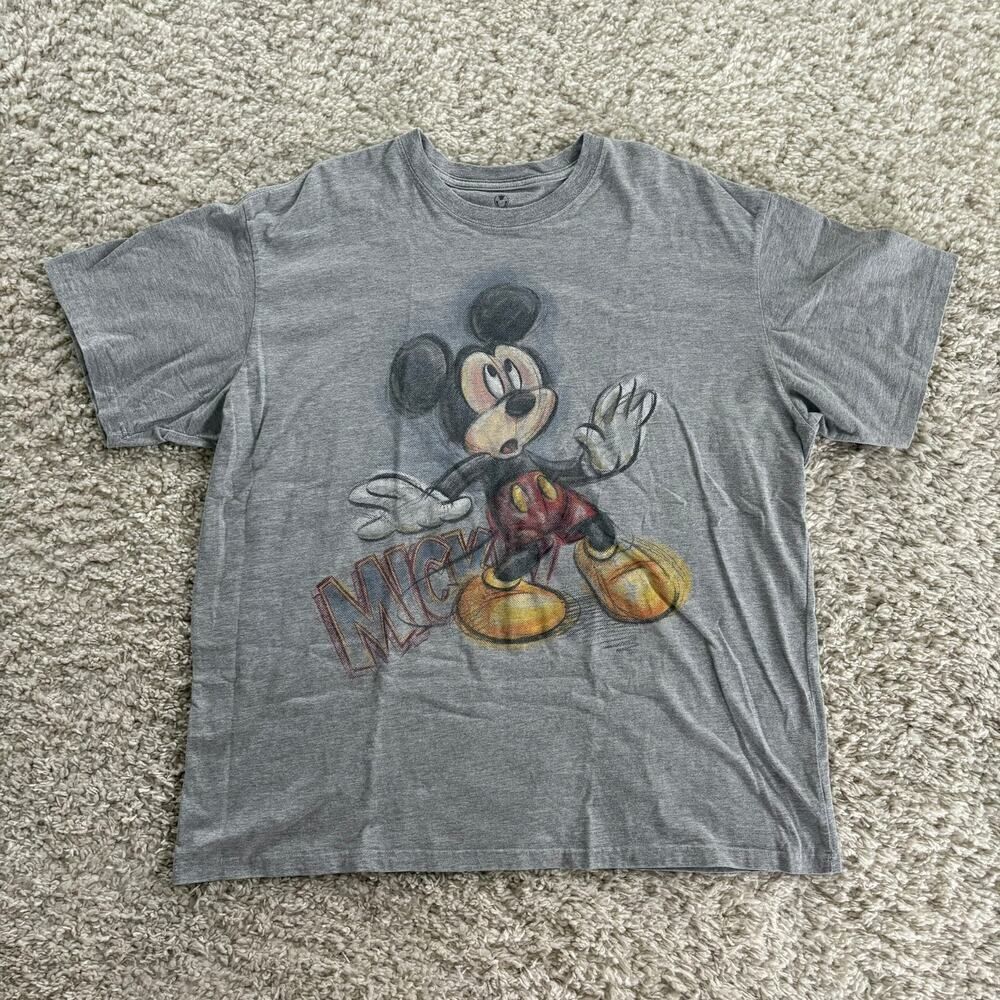 Disney Mickey Mouse Tee Gray XXL